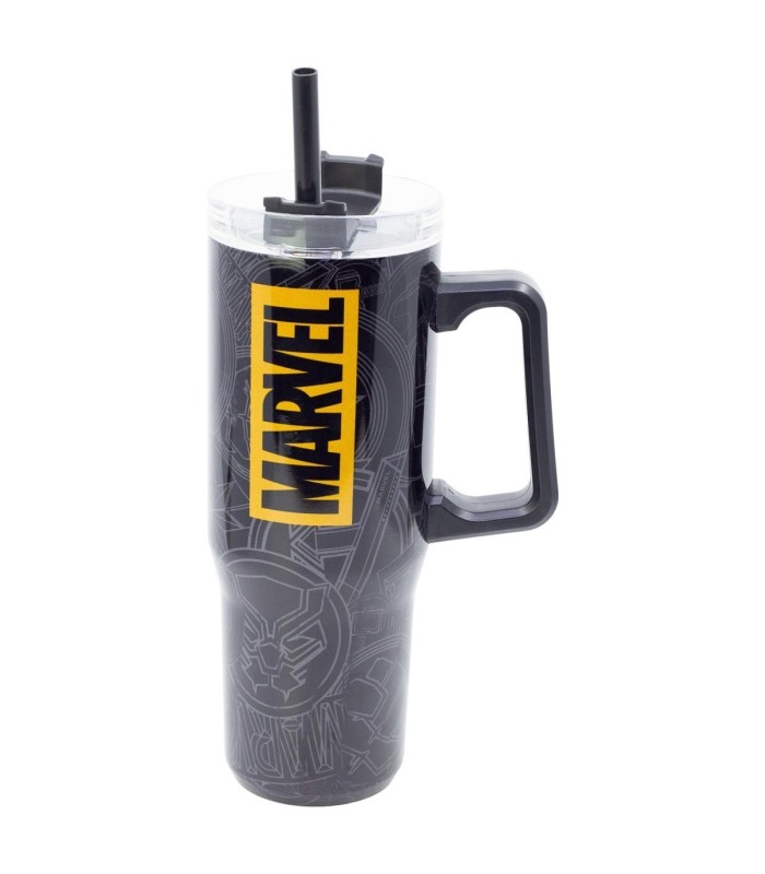 Caneca Cool Termo XL Inox 920 ml Marvel Golden Treasure