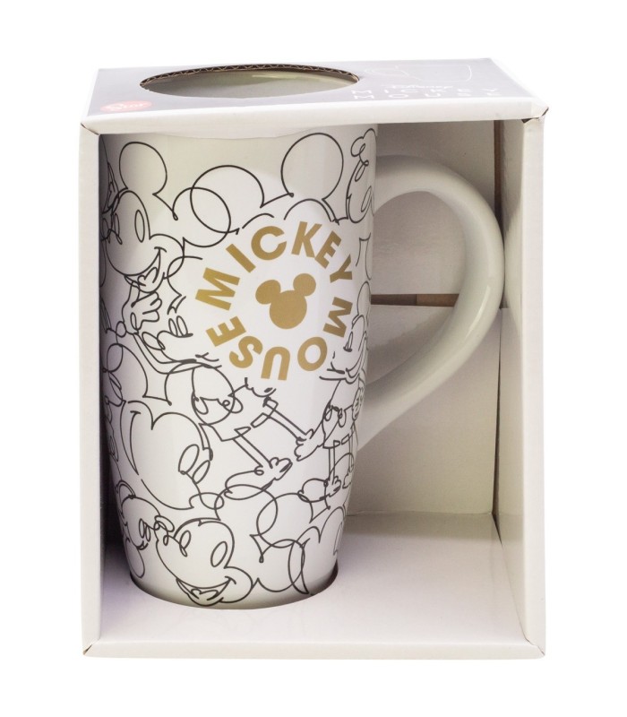 Caneca de Cerâmica Latte 695 ml Mickey Mouse em Caixa de Presente