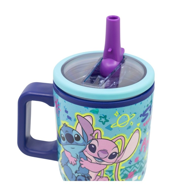 Caneca Cool Easy de Dupla Parede com Pitorro 640 ml Stitch