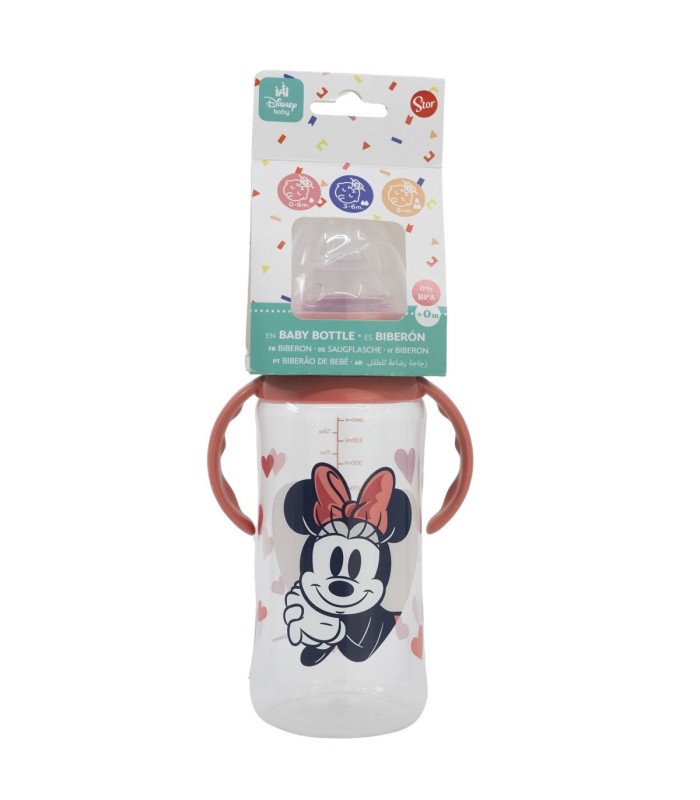 Biberão Minnie Mouse 360 ml com Tetina de Silicone e Asas