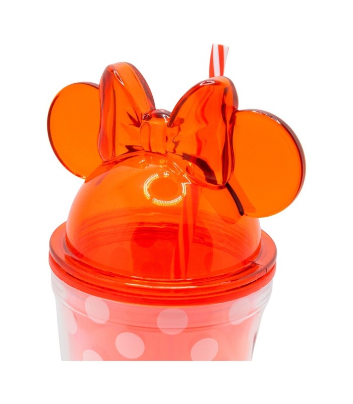 Copo com Tampa e Palhinha 3D 535 ML Minnie Mouse
