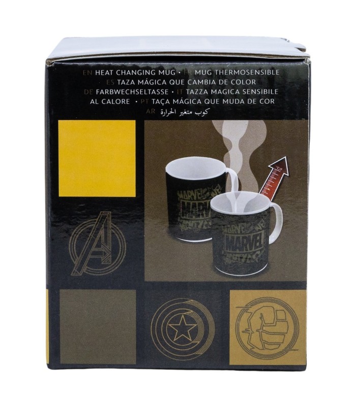 Caneca Cerâmica 325 ml Mudança de Cor Marvel Golden Treasure
