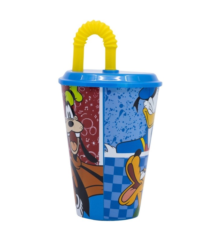 Copo Mickey Mouse Easy 430 ml com Tapa e Palhinha