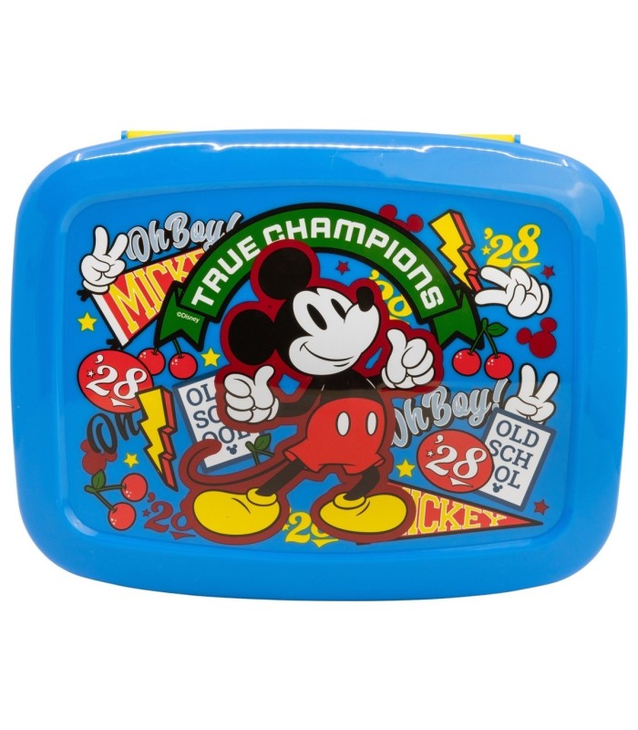 Fiambrera Infantil Mickey Mouse com 4 Compartimentos