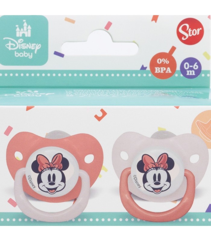 SET 2 CHUPETAS TETINA ANATÓMICA SILICONE MINNIE MOUSE