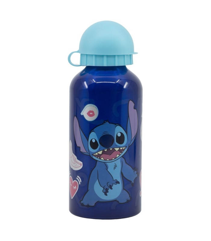 Botelha de Alumínio Pequena 400 ml Stitch Palms