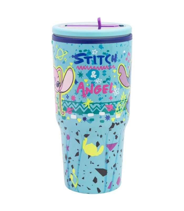 Caneca Cool Easy de Dupla Parede com Pitorro 640 ml Stitch