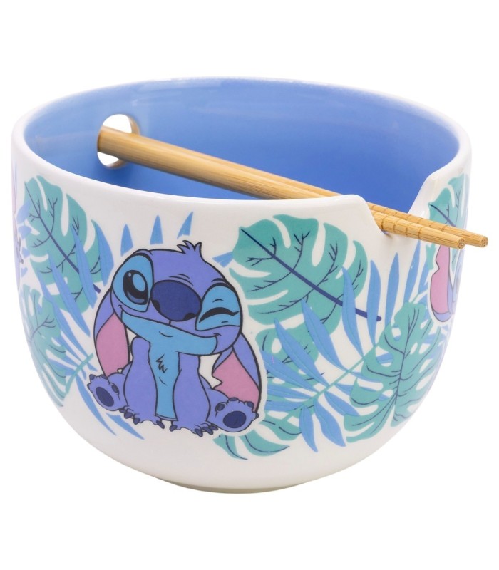 Taça Ramen Stitch Aloha com Palillos em Caixa de Presente