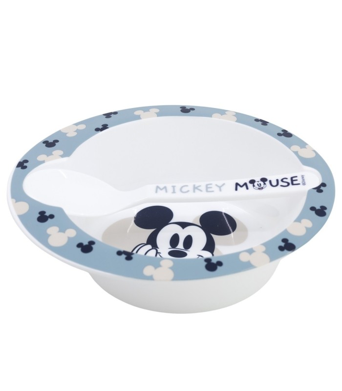 Conjunto Bebé 2 PCS (Tigela e Colher) Mickey Mouse Sorrisos