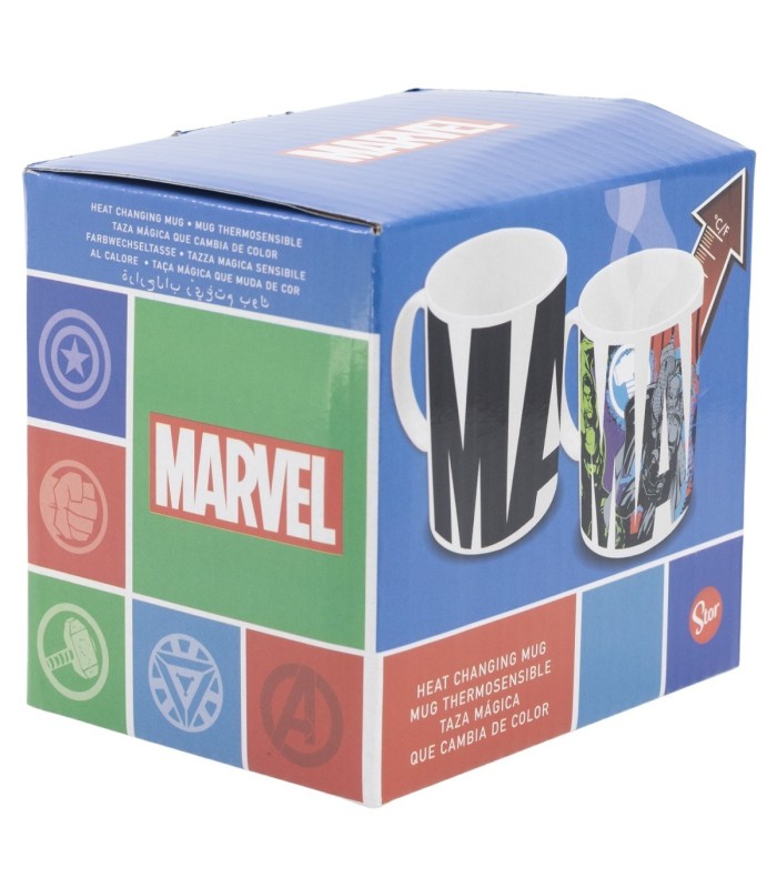 Caneca Cerâmica 325 ml Mudança de Cor Avengers