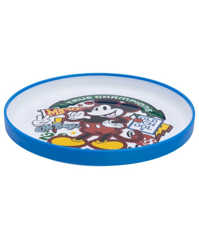 Prato Antideslizante Premium Bicolor Mickey Mouse