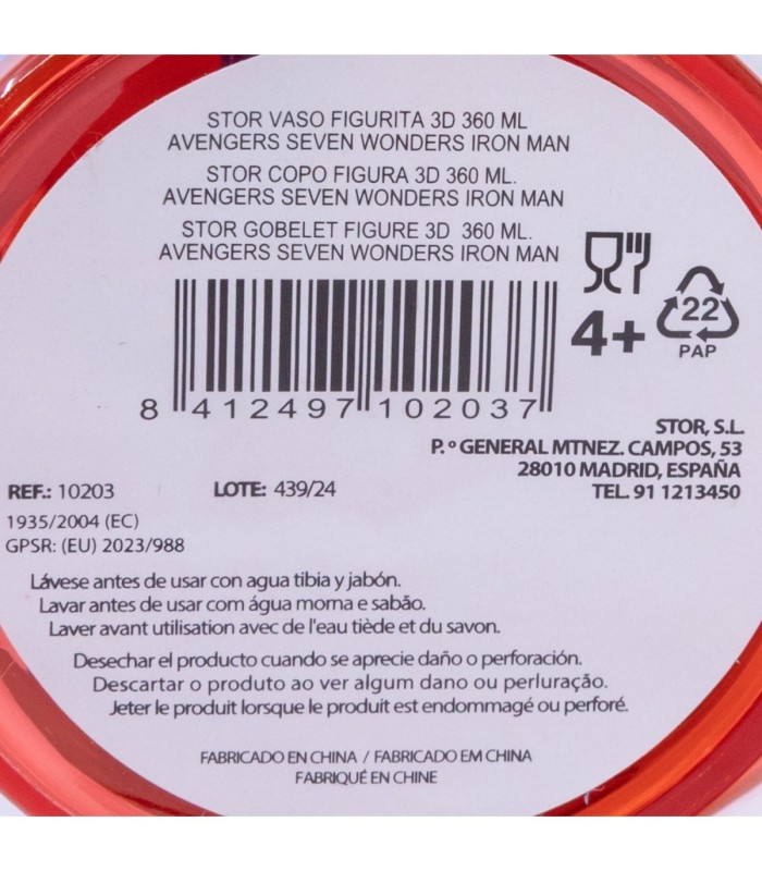 Caneca 3D 360 ML Avengers: Iron Man