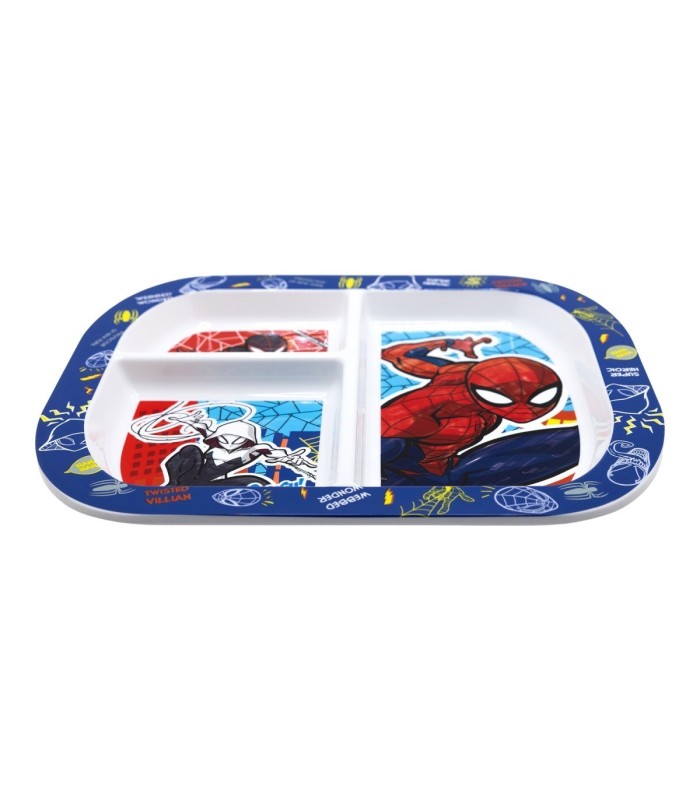 Prato Dividido Rectangular Spider-Man Mob Rules