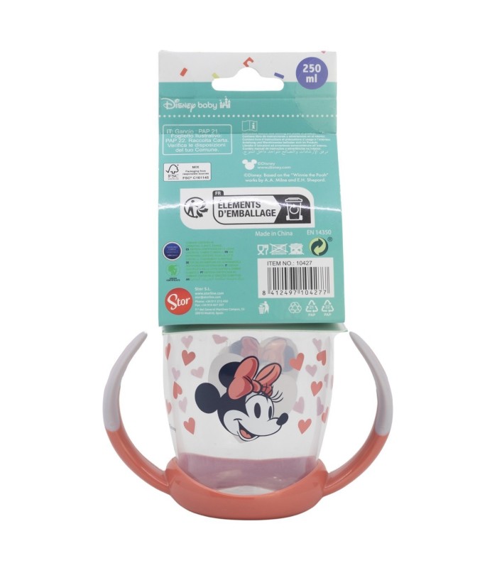 Caneca de Aprendizagem Minnie Mouse 270 ml com Boquilha de Silicone