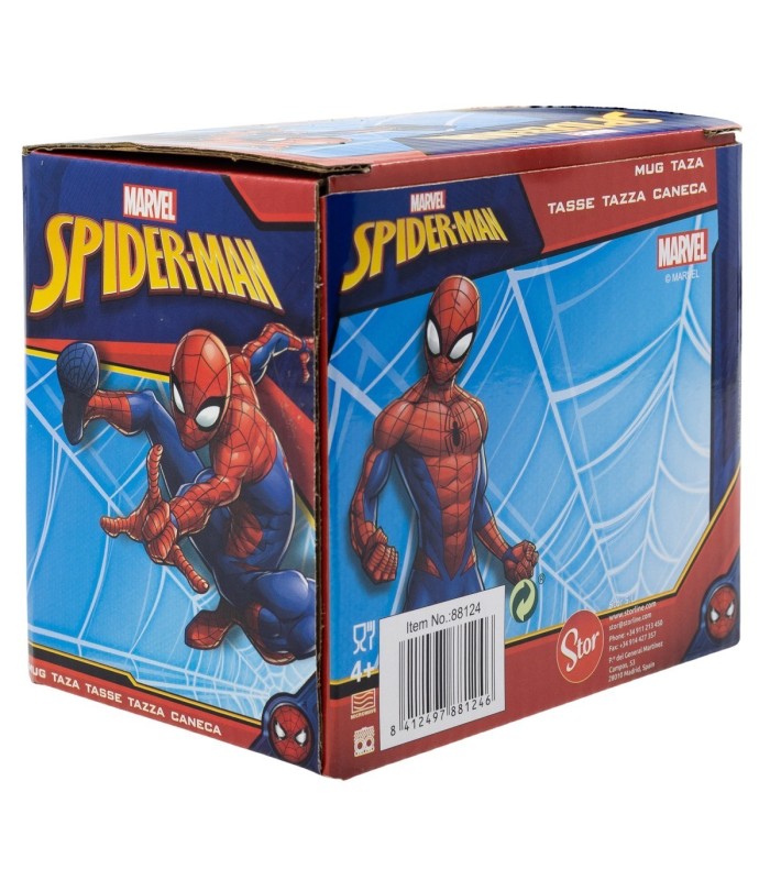 Caneca Cerâmica 325 ml Spiderman Urban Web em Caixa de Presente