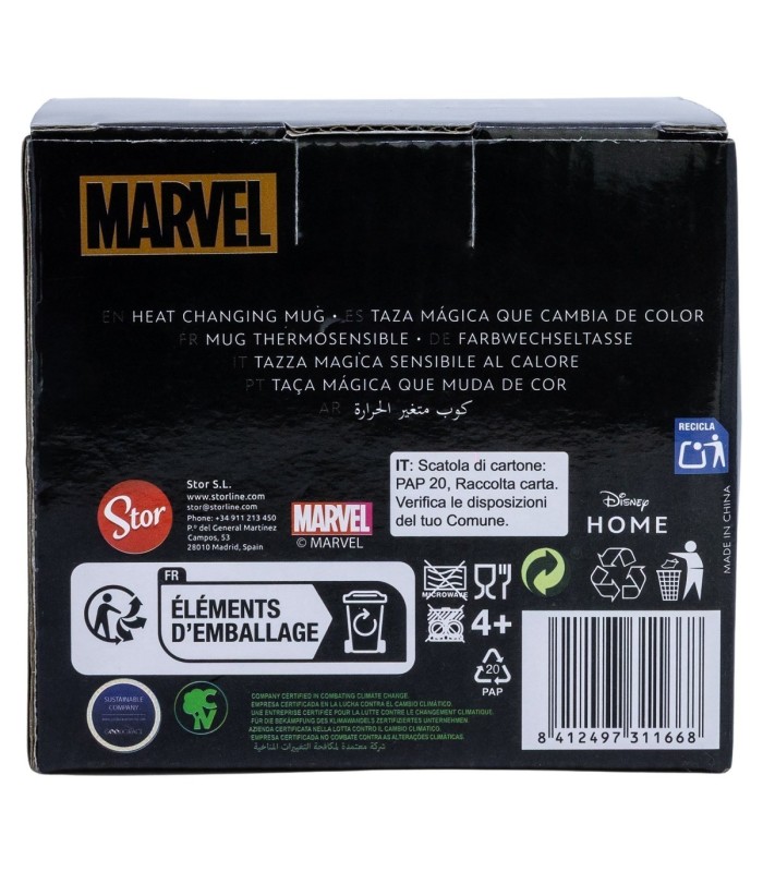 Caneca Cerâmica 325 ml Mudança de Cor Marvel Golden Treasure