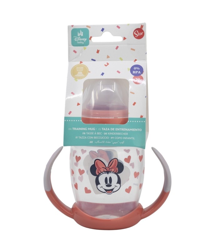 Caneca de Aprendizagem Minnie Mouse 270 ml com Boquilha de Silicone