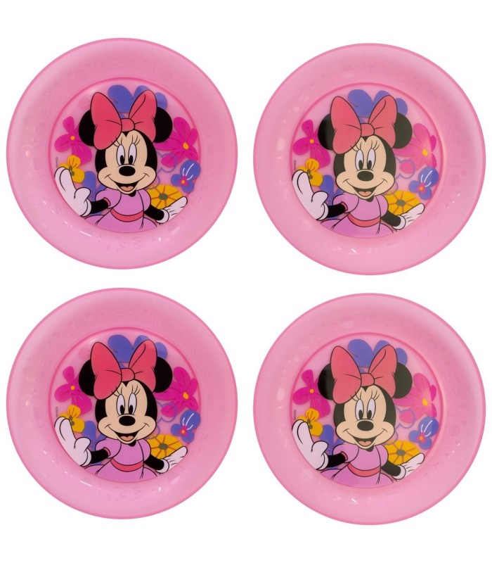 Conjunto 4 PCS Pratos PP Minnie Mouse