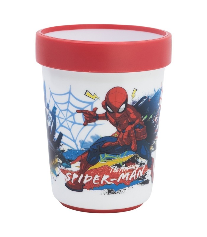 Copo Antiderrapante Premium Bicolor 260 ml Spider-Man