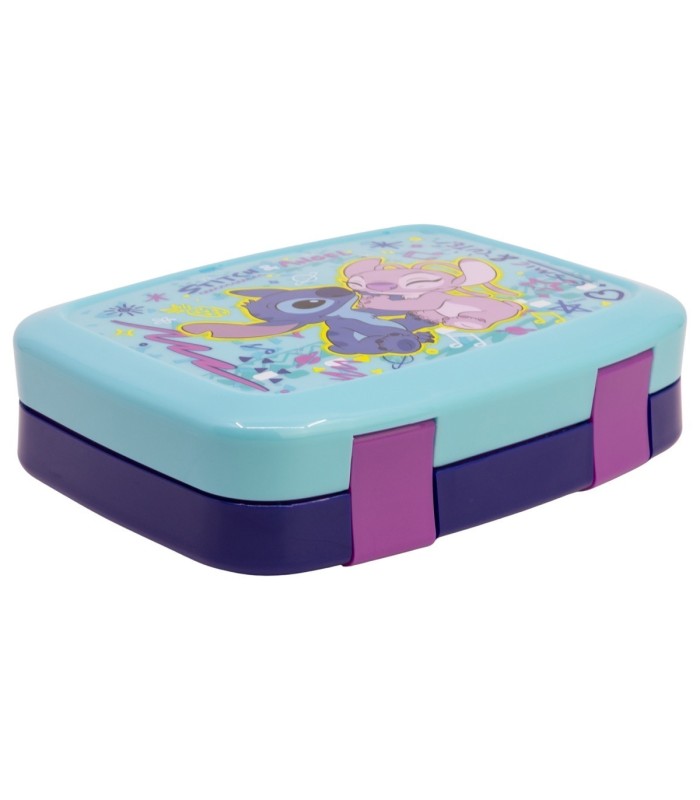 Fiambrera Infantil Stitch Original com 4 Compartimentos