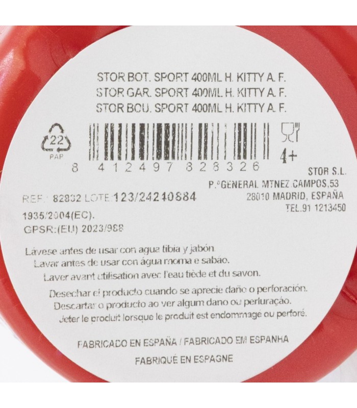 Garrafa Sport 400 ml Hello Kitty e Amigos