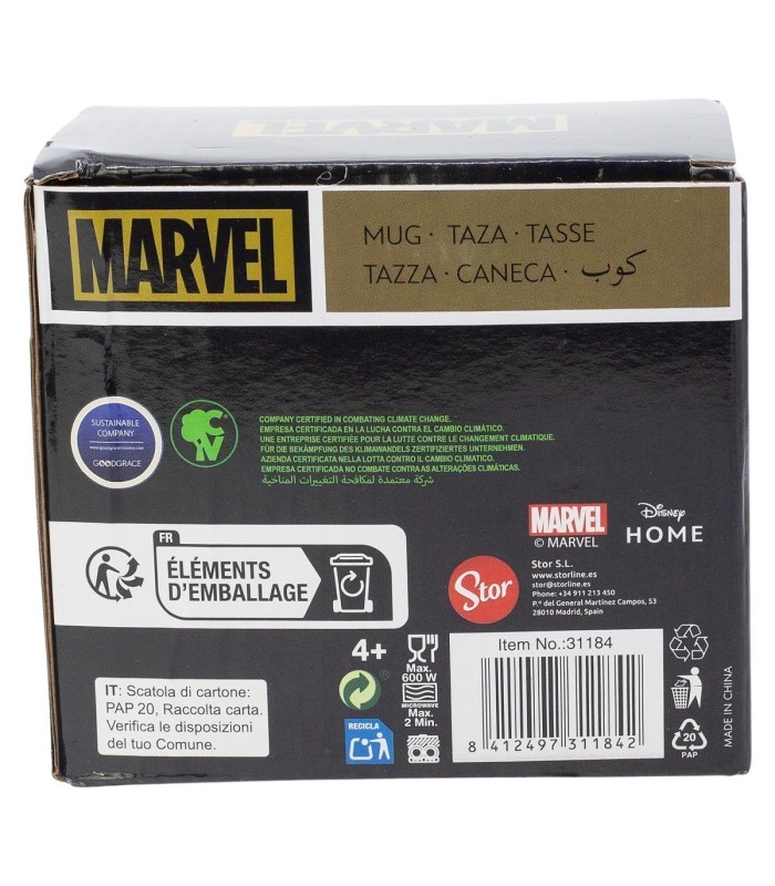 Caneca Cerâmica 325 ml em Caixa de Presente Marvel