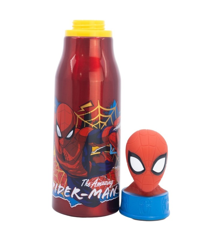 Garrafa de Alumínio Spider-Man 690 ml com Figurinha 3D