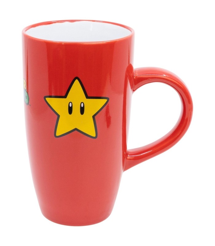 Caneca de Cerâmica Latte 695 ml Super Mario em Caixa de Presente