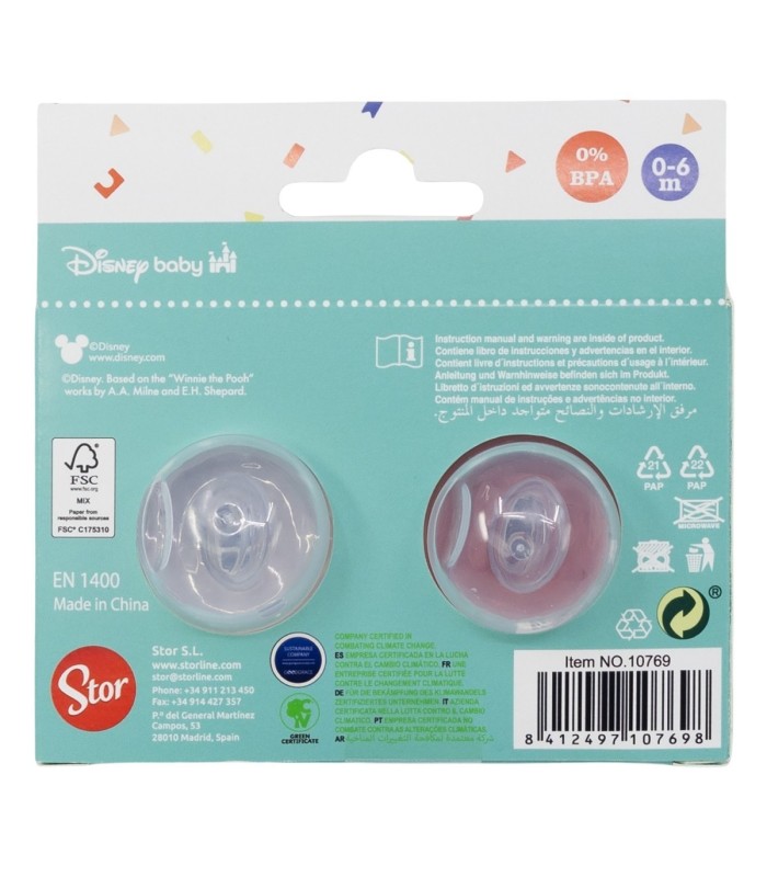 SET 2 CHUPETAS TETINA ANATÓMICA SILICONE MINNIE MOUSE