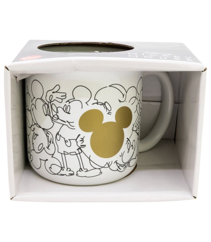 Caneca Cerâmica Café da Manhã 400 ML em Caixa Presente Mickey Mouse
