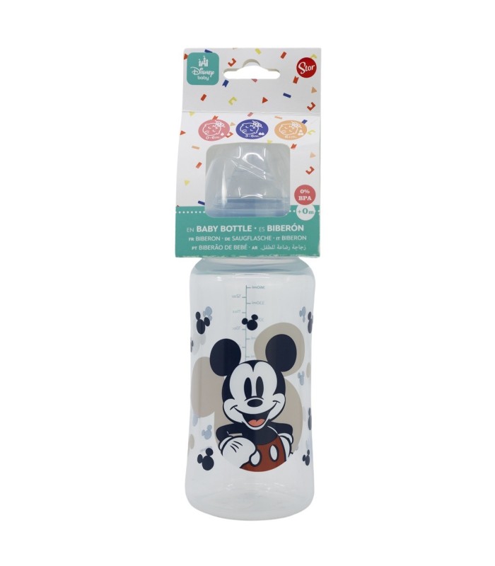 Biberão Mickey Mouse 360 ml com Tetina de Silicone 3 Posições