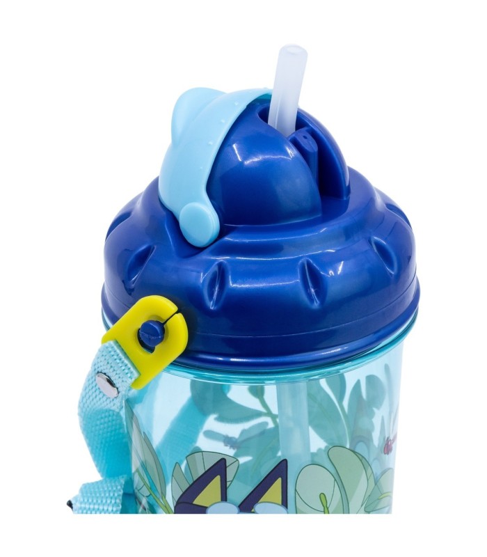Garrafa Infantil Bluey 465 ml com Canudo