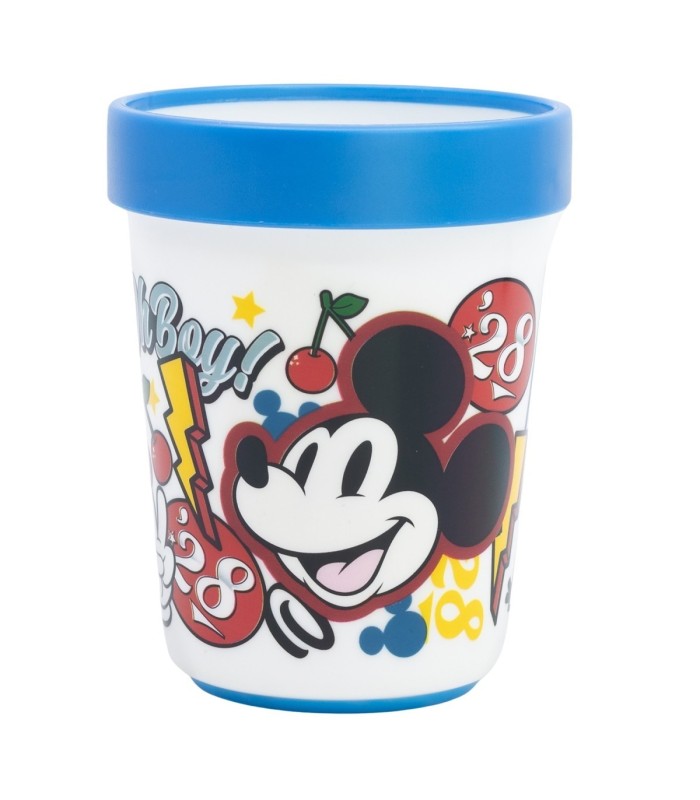 Copo Antideslizante Premium Bicolor 260 ml Mickey Mouse