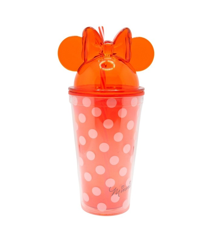 Copo com Tampa e Palhinha 3D 535 ML Minnie Mouse