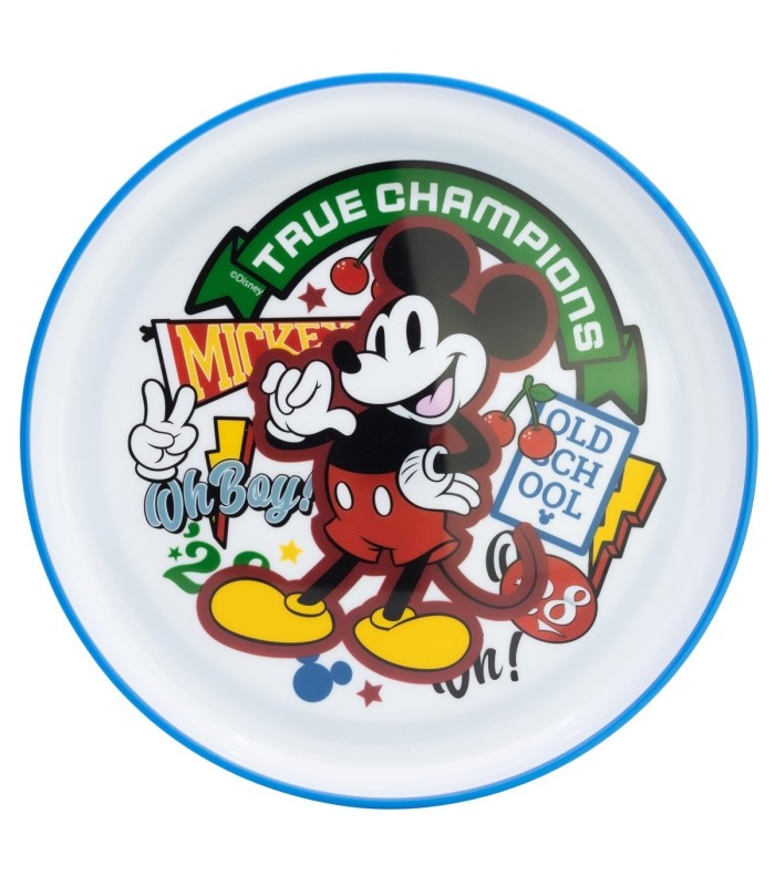 Prato Antideslizante Premium Bicolor Mickey Mouse