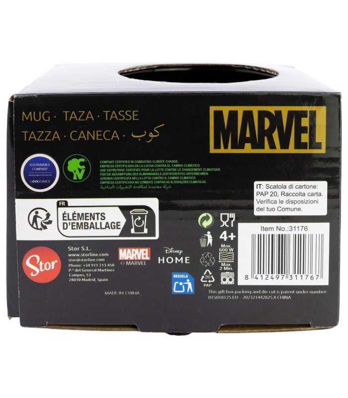 Caneca Cerâmica Globe 380 ml Marvel Golden Treasure