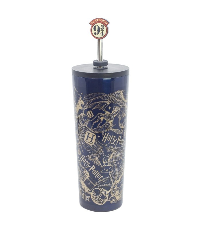 Copo Térmico Inox com Canudo 3D 770 ml Harry Potter