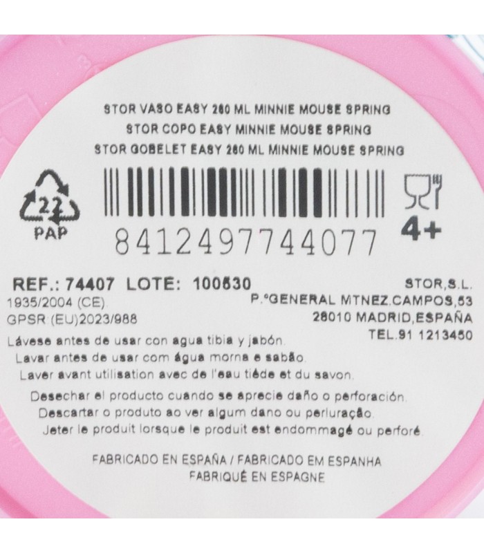Copo Infantil Minnie Mouse 260 ML Primavera