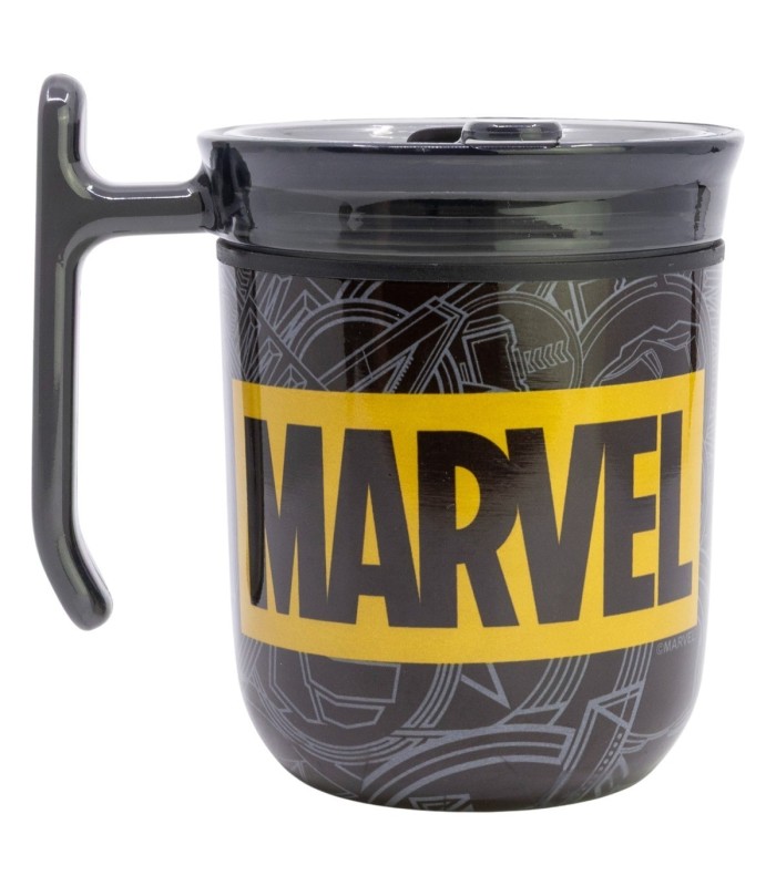 Caneca Harmony Dupla Parede com Tampa 470 ml Marvel Avengers