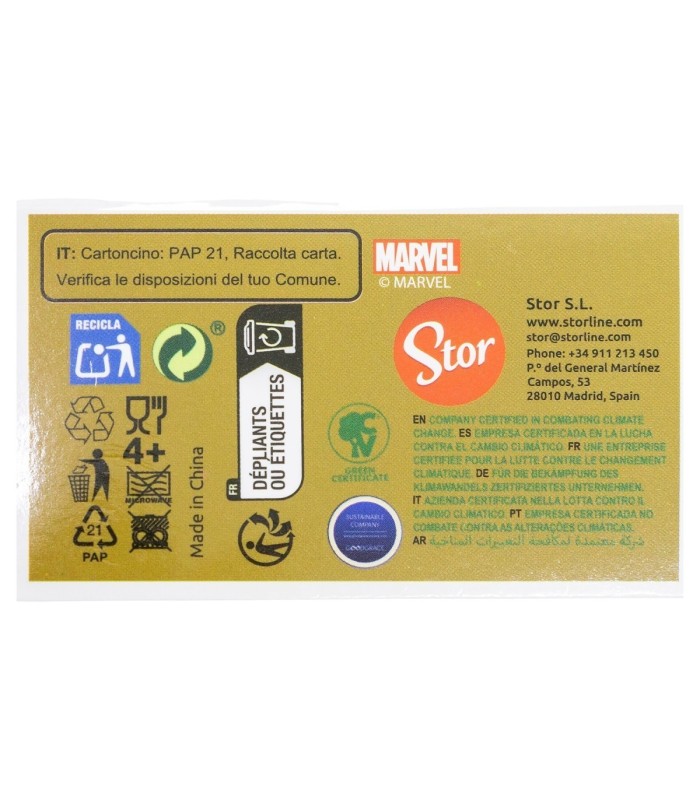 Garrafa Glam Térmica Inox 665 ml Marvel Golden Treasure