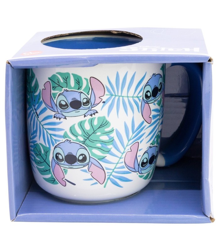 Caneca Cerâmica Elite 380 ml Stitch Aloha em Caixa de Presente