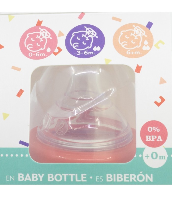 Biberão Minnie Mouse 360 ml com Tetina de Silicone 3 Posições