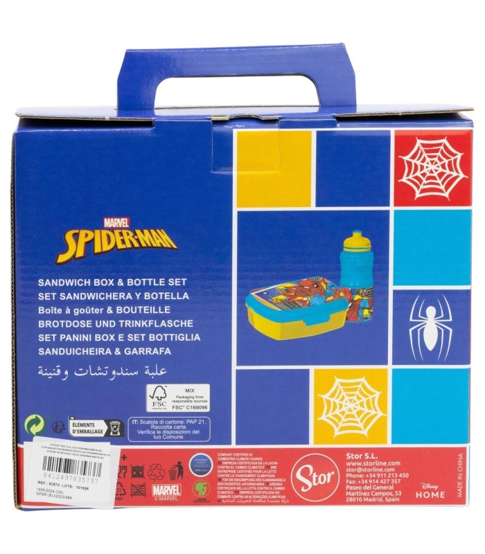 Conjunto Spider-Man: Fiambrera e Garrafa Sport 380 ml