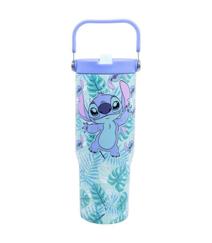 Copo Térmico Inox com Asa 860 ml Stitch Aloha