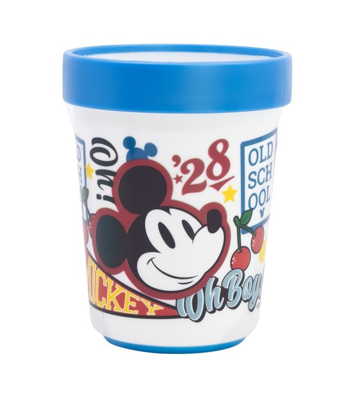 Copo Antideslizante Premium Bicolor 260 ml Mickey Mouse
