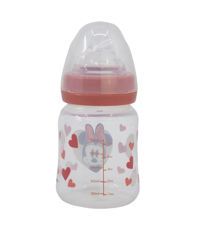 Biberão Minnie Mouse 150 ml com Tetina de Silicone 3 Posições