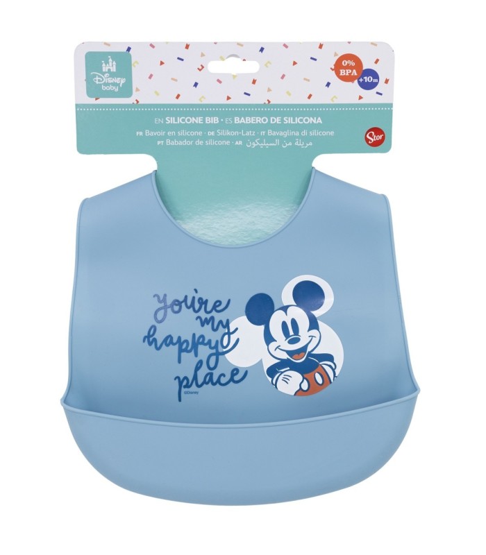 Babete de Silicone Mickey Mouse Sorridente